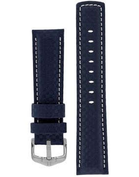 Hirsch Carbon sininen nahkaranneke 025 92 0 80