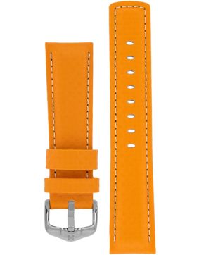 Hirsch Carbon oranssi nahkaranneke 025 92 0 76