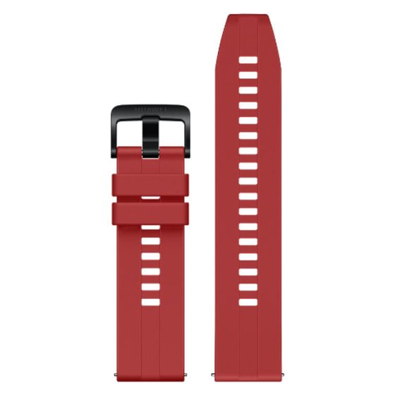 Huawei Watch GT 46 mm / Watch 3 punainen fluoroelastomeeriranneke 51994338