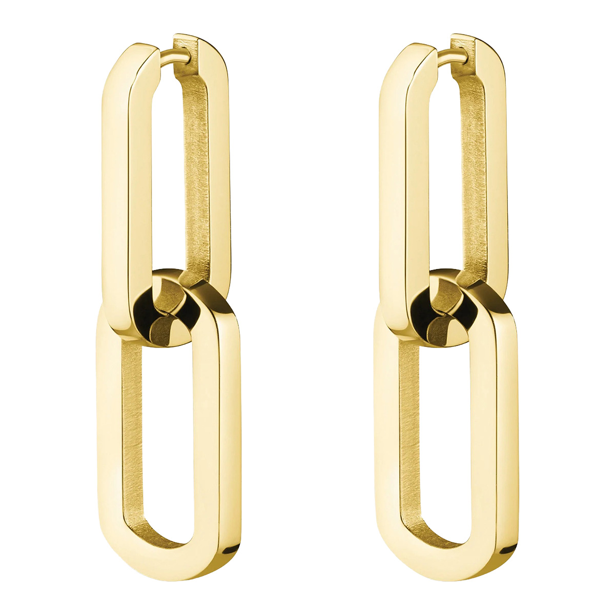 Rosefield Dual Hoops kullatut korvakorut JEDHG-J585