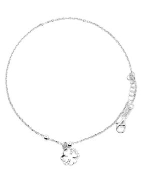 Hopeinen nilkkaketju apila NK43/25