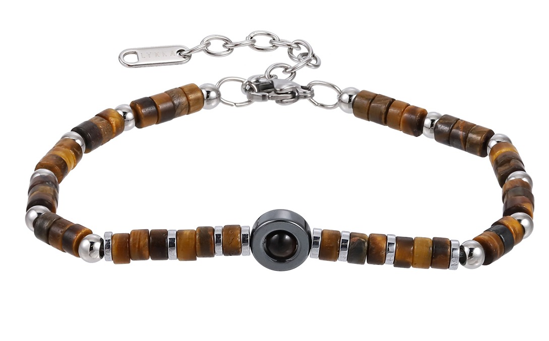 Lykka Strong Tiger eye rannekoru keltainen 19+4cm 