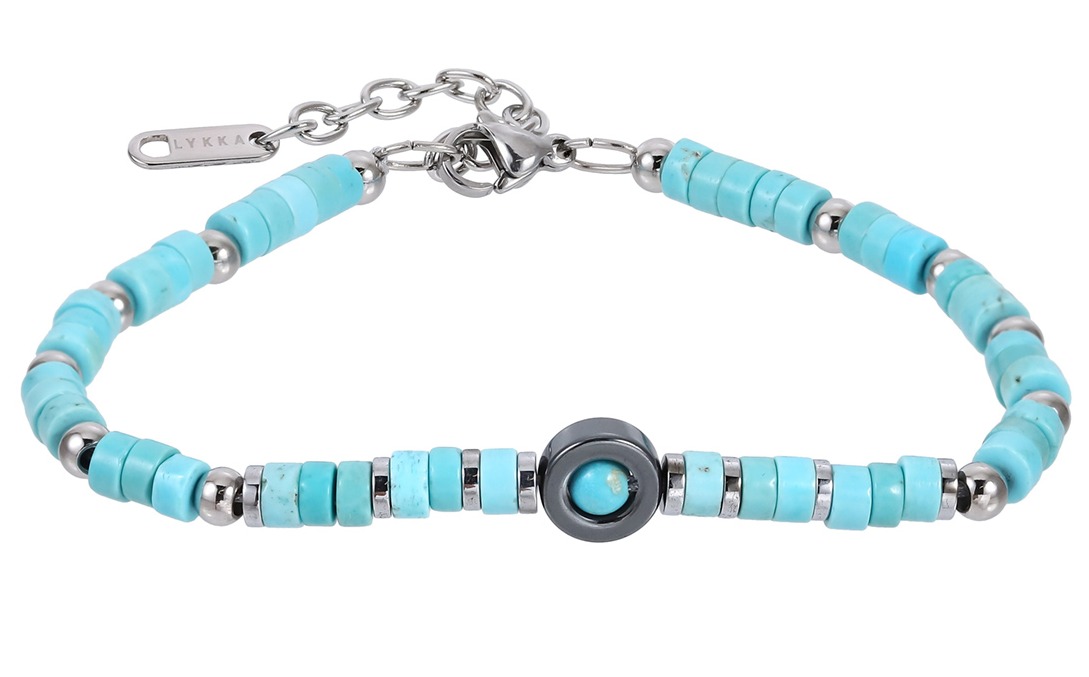 Lykka Strong Tiger eye rannekoru  turkoosi 19+4cm 