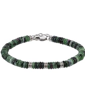 Lykka Strong zoisiitti vihreä 21+2cm rannekoru