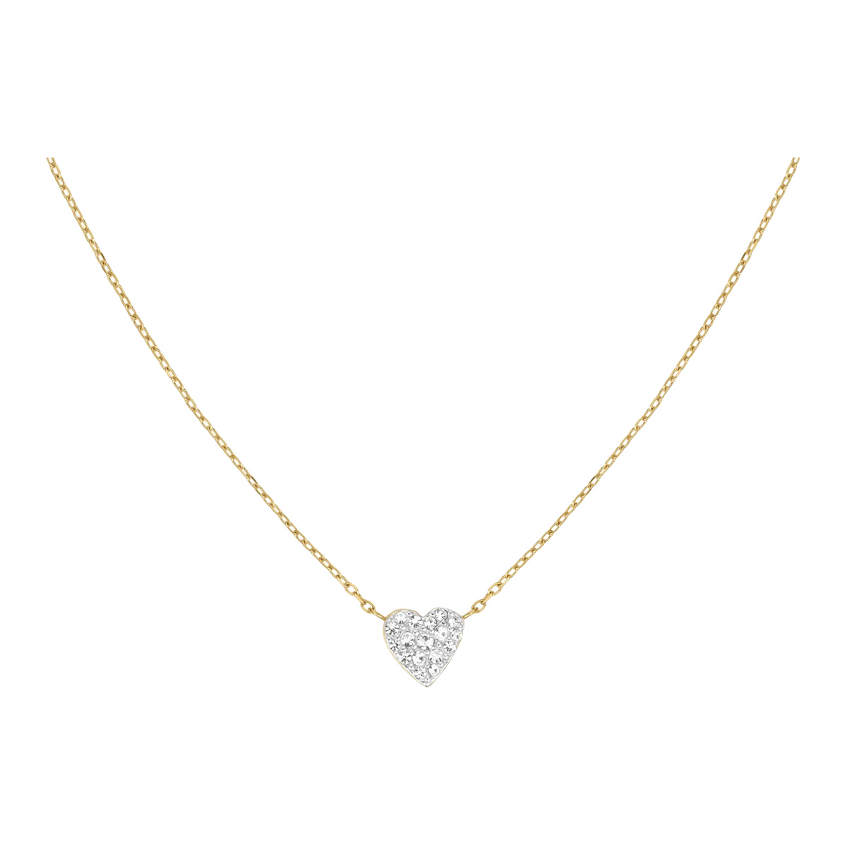 Rosefield Pave Heart kullattu kaulakoru JNPHG-J1273