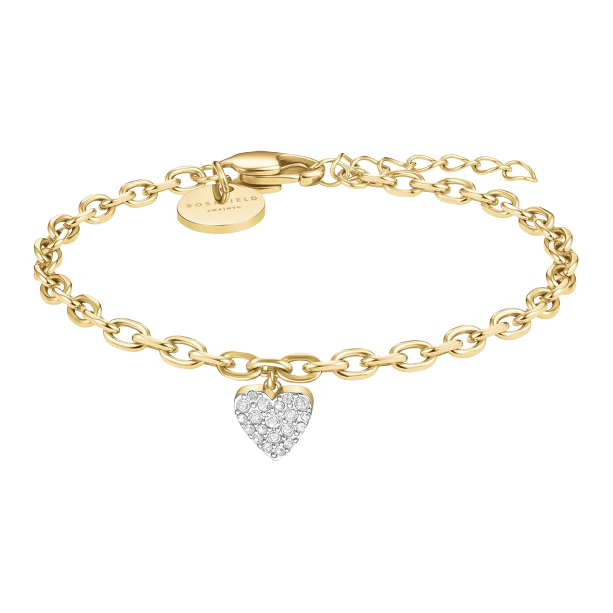 Rosefield Chunky Heart kullattu rannekoru JBCHG-J1279