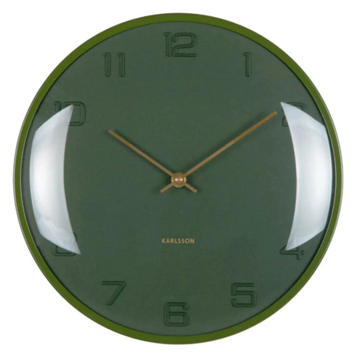 Karlsson seinäkello Fuerte Dome luxury green KA6084DG