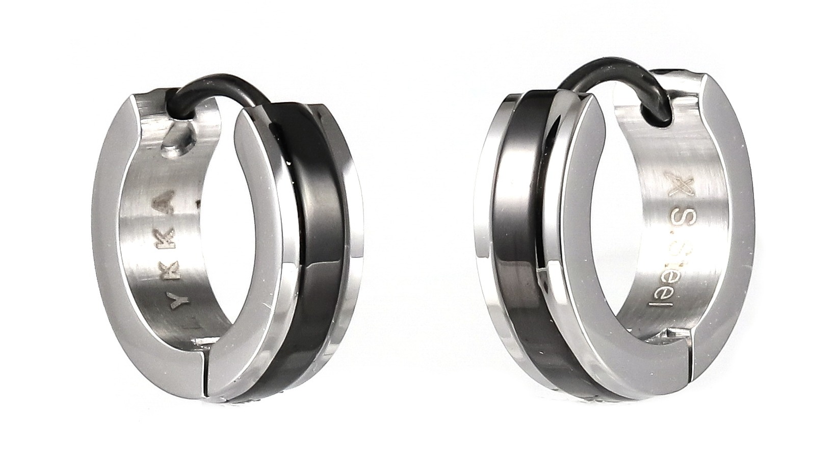 Lykka Strong kaksiväriset 13,4 mm teräskorvarenkaat 