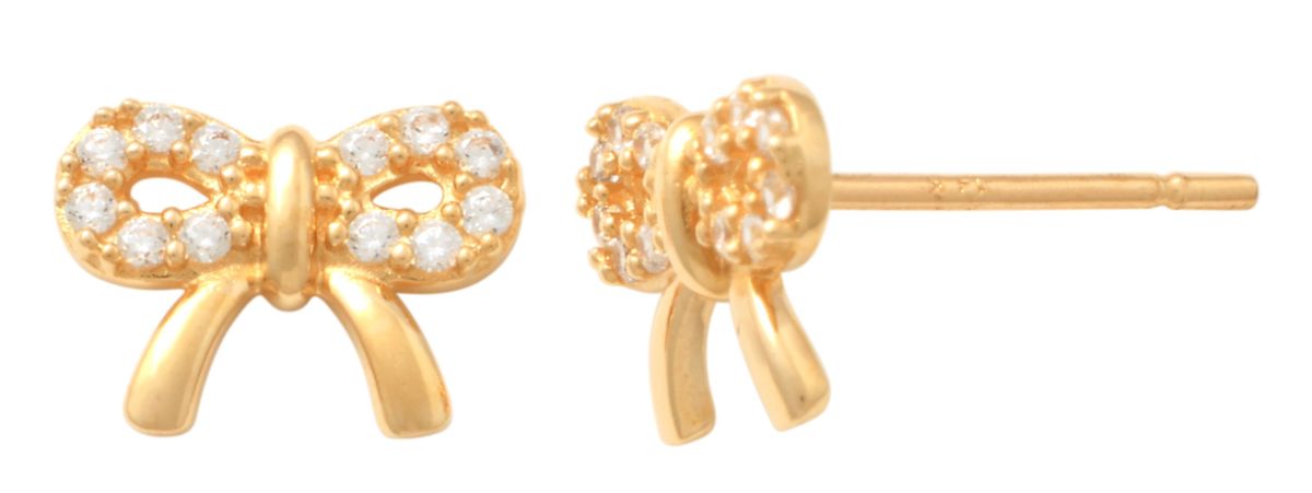 Lykka Symbols kultakorvakorut rusetti