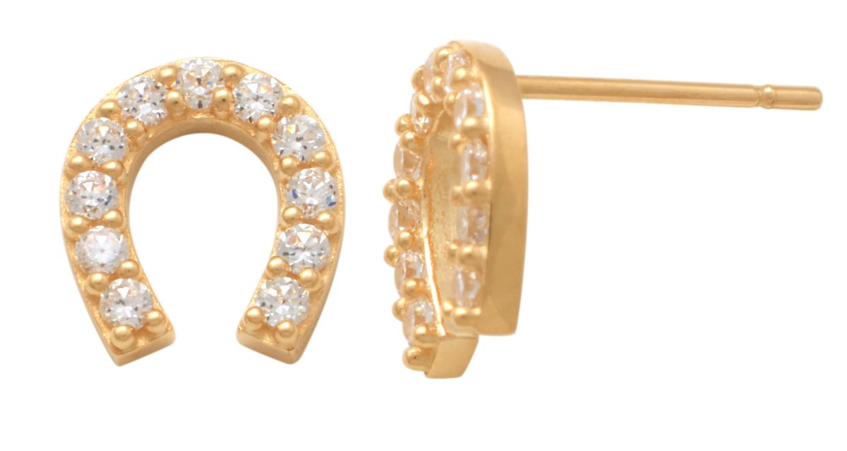 Lykka Symbols hevosenkenkä kultakorvakorut