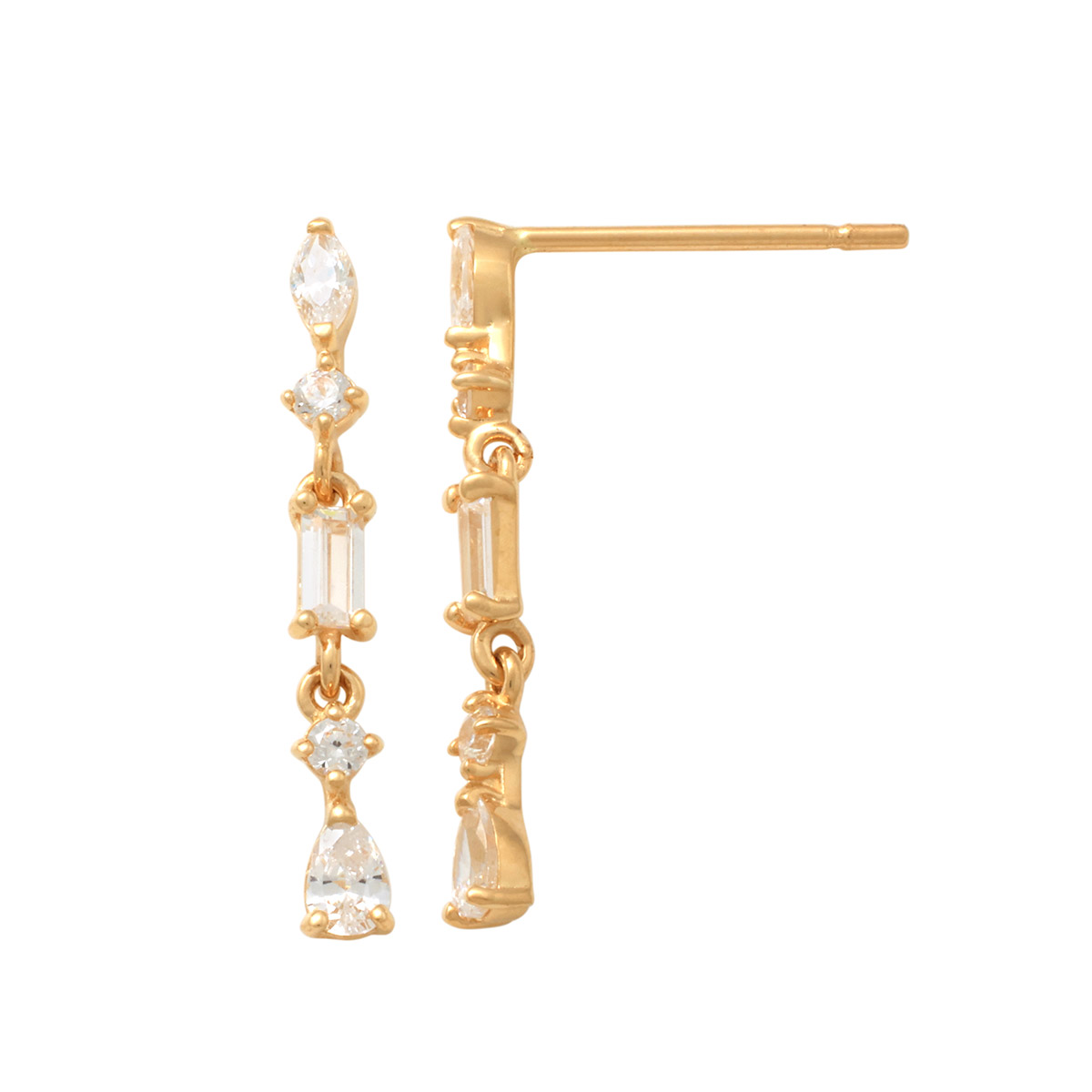 Lykka Casuals kultakorvakorut 18mm