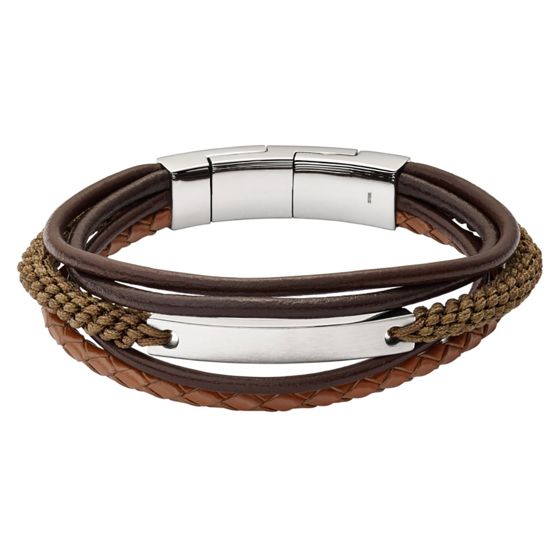 Fossil rannekoru Vintage Casual Dark Brown Multi-Strand Bracelet JF02703040