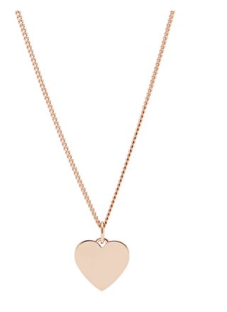 Fossil kaulakoru Heart Rose Gold-Tone Stainless Steel Necklace JF03021791