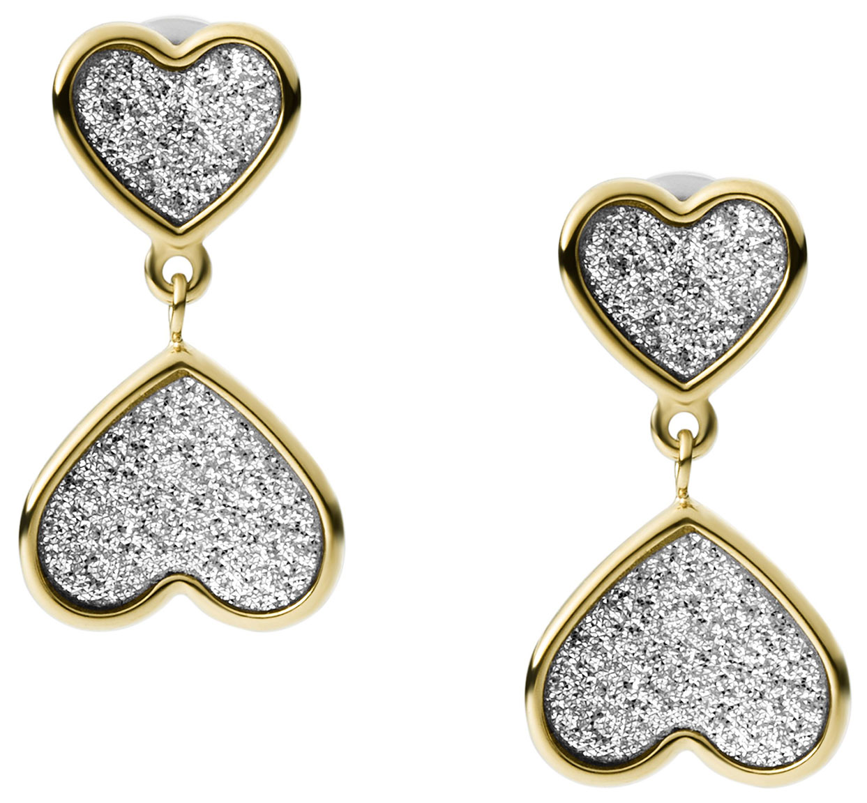 Fossil Sutton Classic Valentine Gold-Tone Stainless Steel Heart korvakorut JF03939710