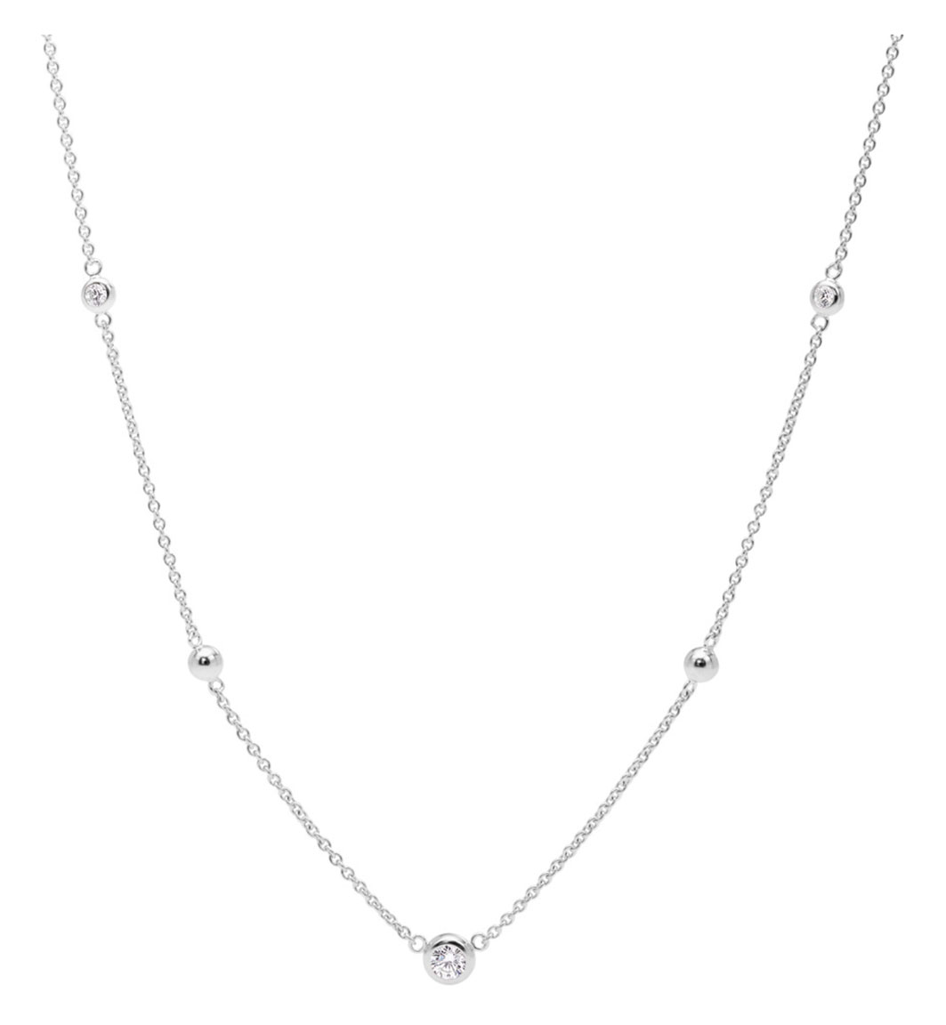 Fossil kaulakoru Glitz Sterling Silver Necklace Box Set JFS00453040