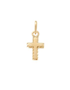 Lykken Crosses kultainen timanttihiottu ristiriipus 10 mm