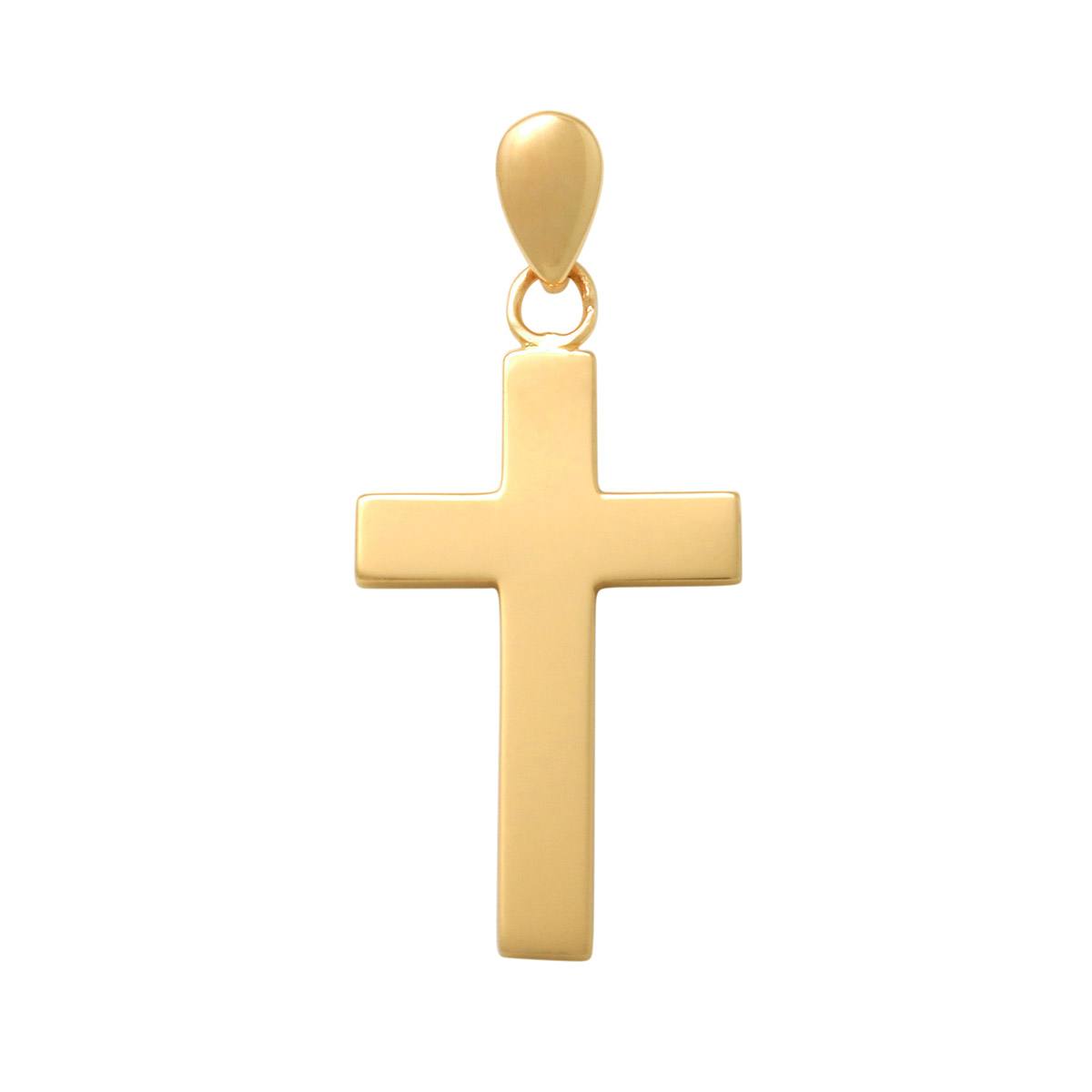 Lykka Crosses kultainen ristiriipus sileä 20 mm