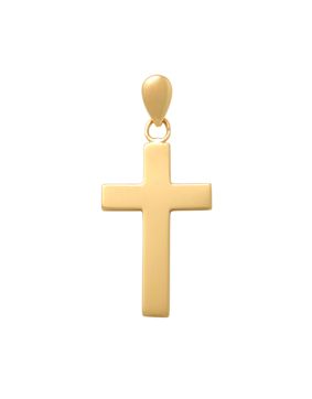 Lykken Crosses kultainen ristiriipus sileä 20 mm