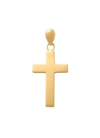 Lykka Crosses kultainen ristiriipus sileä 20 mm