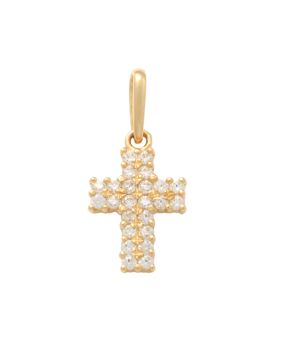 Lykken Crosses kultainen ristiriipus zirkonioilla 9.4 mm