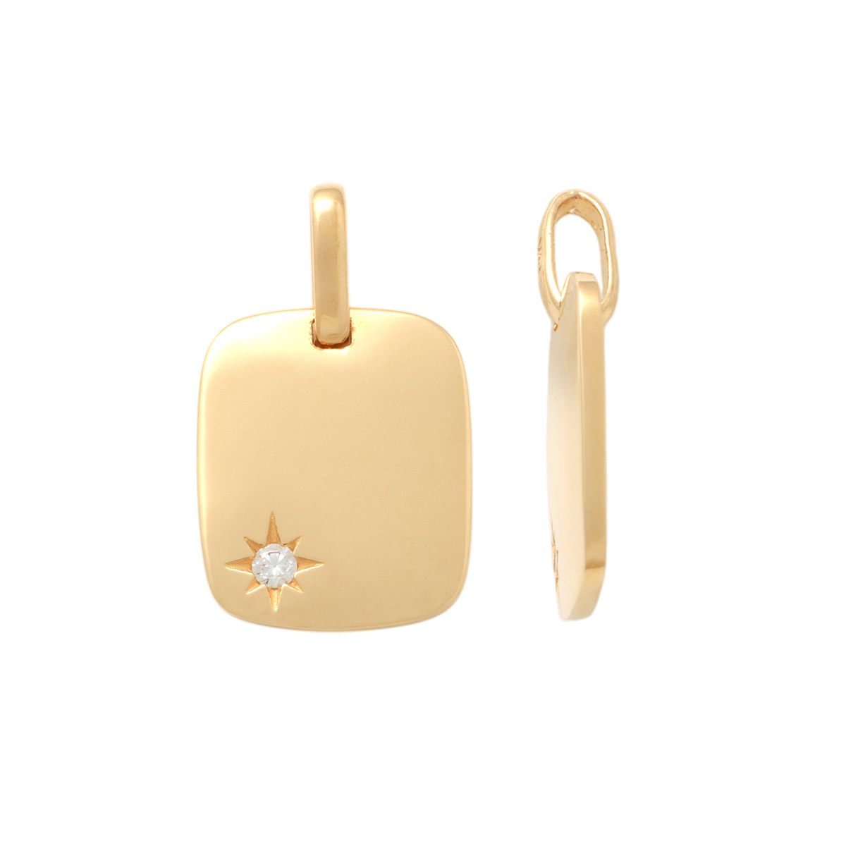 Lykka Casuals kultainen laattariipus zirkonialla 11 mm