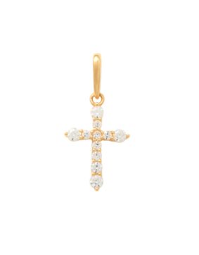 Lykken Crosses kultainen ristiriipus zirkonioilla 11.7 mm