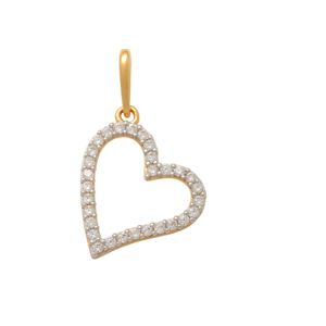 Kultainen zirkonia sydänriipus main product photo