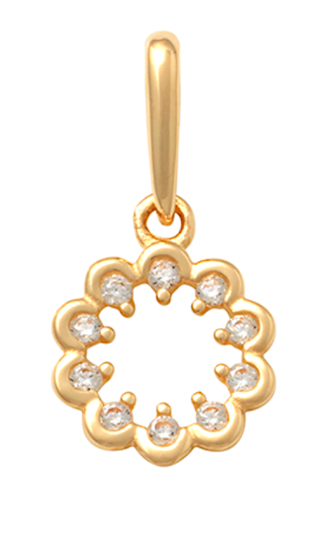 Lykka Casuals kultariipus kukka zirkonia