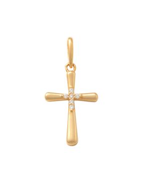 Lykken Crosses kultainen ristiriipus zirkonoilla 14.1 mm