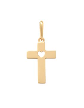Lykken Crosses kultainen sydän ristiriipus 12.3 mm