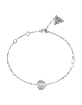 GUESS Lovely hopeanvärinen pave sydänrannekoru JUBB03036JWRHS