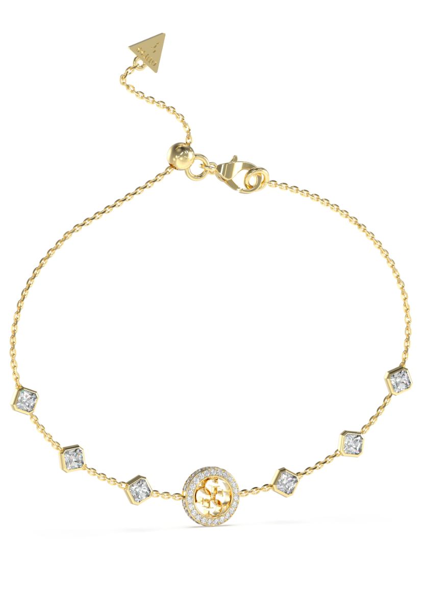 GUESS 4G Crush kullanvärinen rannekoru kristalleilla JUBB04156JWYGT/U