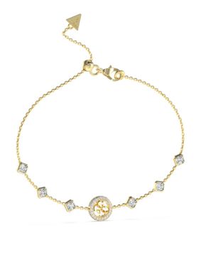 GUESS 4G Crush kullanvärinen rannekoru kristalleilla JUBB04156JWYGT/U