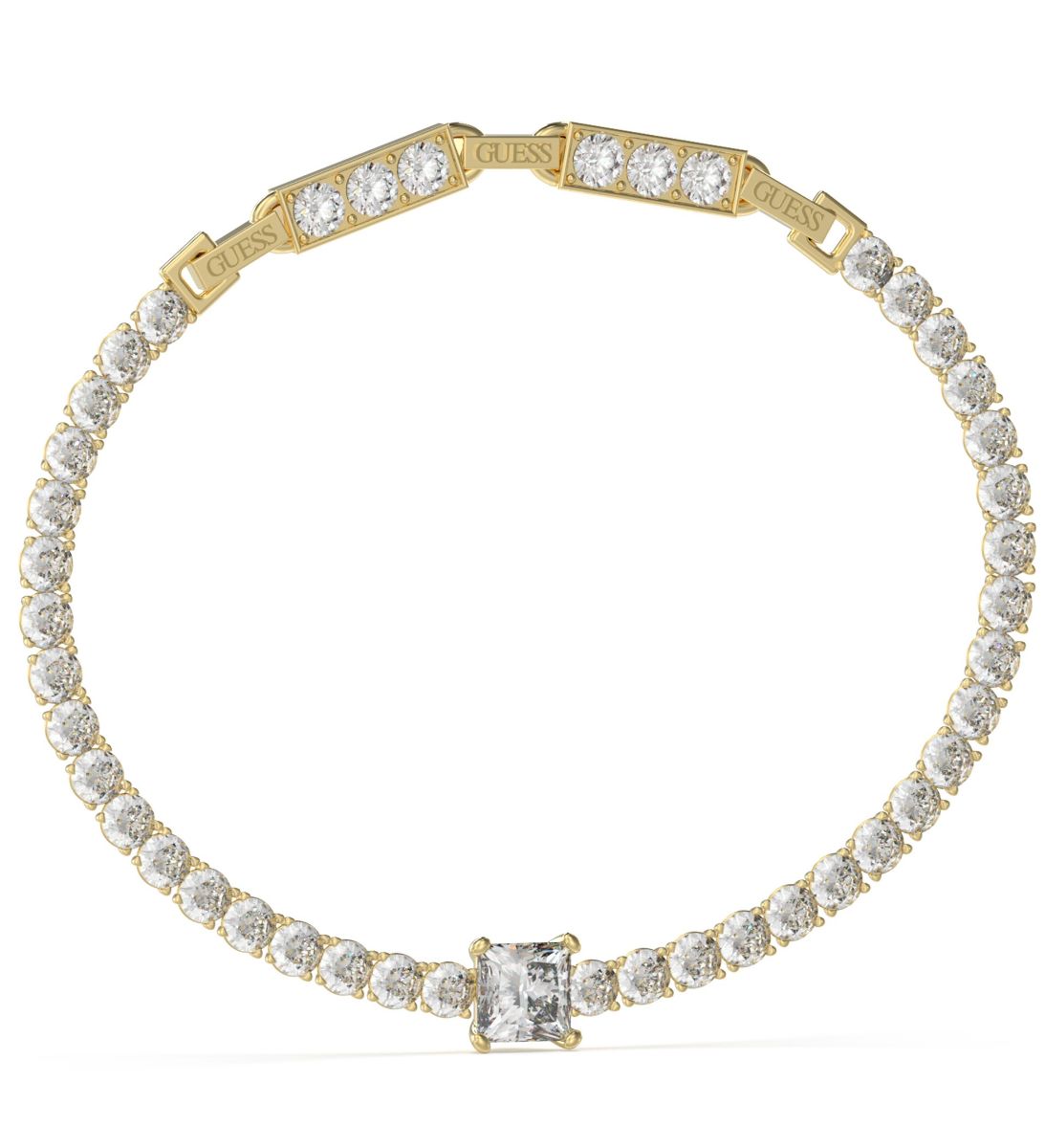 GUESS Love kullanvärinen tennisrannekoru JUBB04219JWYGT/U