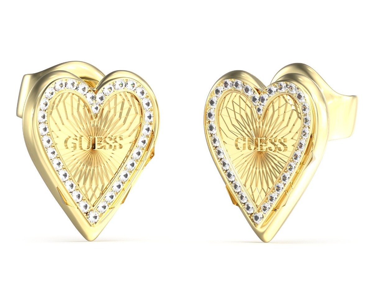 GUESS love me tender kullanväriset sydäntappikorvakorut JUBE03237JWYGTJUBE03237JWYGT/U