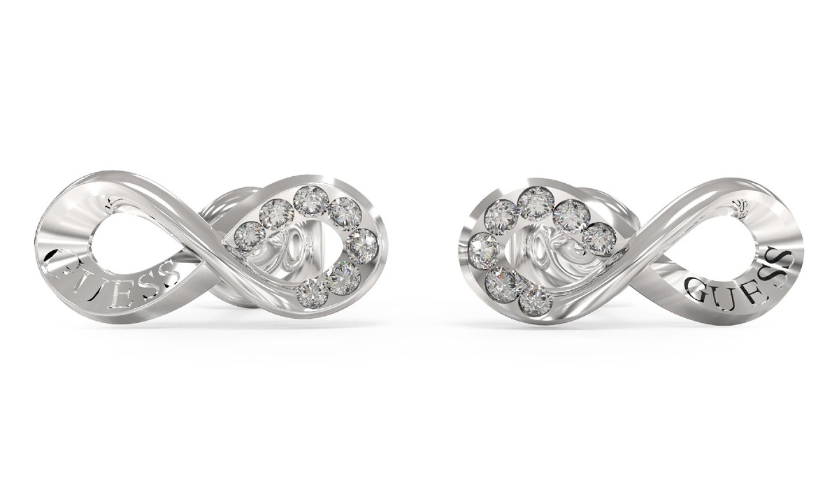 GUESS Endless dream hopeanväriset infinity tappikorvakorut JUBE03262JWRHT/U