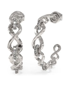 GUESS Endless dream hopeanväriset infinity korvarenkaat JUBE03267JWRHT/U