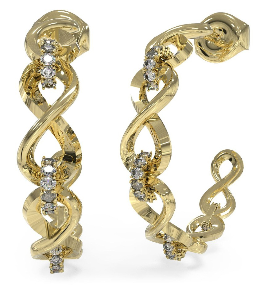 GUESS Endless dream kullanväriset infinity korvarenkaat JUBE03267JWYGT/U
