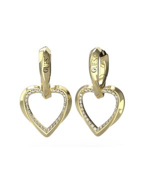 GUESS Mon amour kullanväriset sydänkorvakorut JUBE04617JWYGT/U