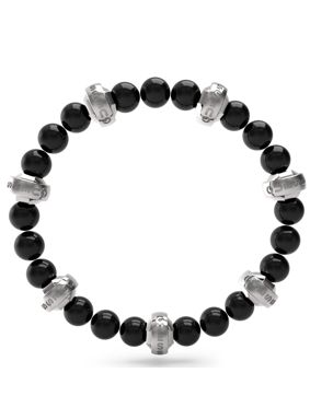 GUESS Edgy onyksi-teräsrannekoru JUMB04057JWSTBKT/U