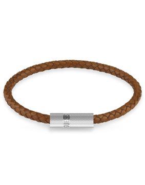 GUESS Blackjack teräs-nahkarannekoru ruskea JUXB03238JWSTORL