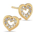 Kultakorvakorut avosydän kirkas zirkonia K-E31265Z