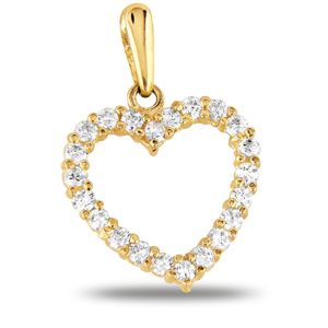 Kultariipus sydän kirkas zirkonia K-P60107Z main product photo