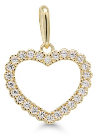 Kultariipus sydän kirkas zirkonia K-P68585Z