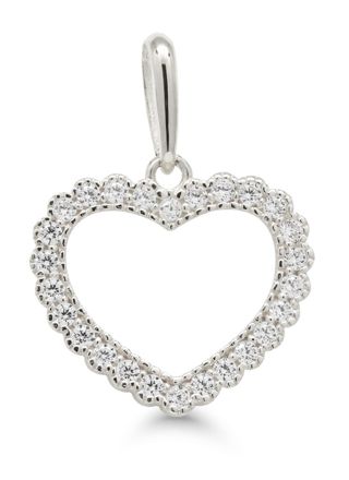 Kultariipus sydän kirkas zirkonia K-P68585ZW