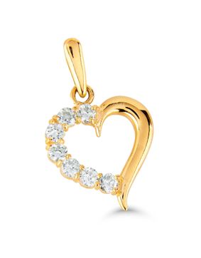 Kultariipus sydän kirkas zirkonia K-P8496Z