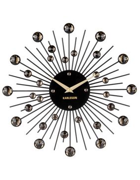 Karlsson Sunburst Black KA4860BK seinäkello 30cm