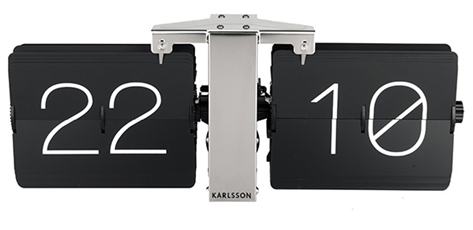 Karlsson Flip clock musta 36 x 8,5 x 14 cm pöytäkello KA5601BK