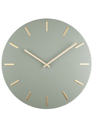 Karlsson KA5716DG seinäkello Charm Jungle Green with Gold Batons 45 cm