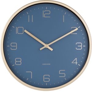 Karlsson Gold Elegance KA5720BL Blue seinäkello 30cm main product photo